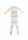 Two-Piece Long Sleeve Set - Rainbow Ombre with Stars