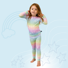  Two-Piece Long Sleeve Set - Rainbow Ombre with Stars