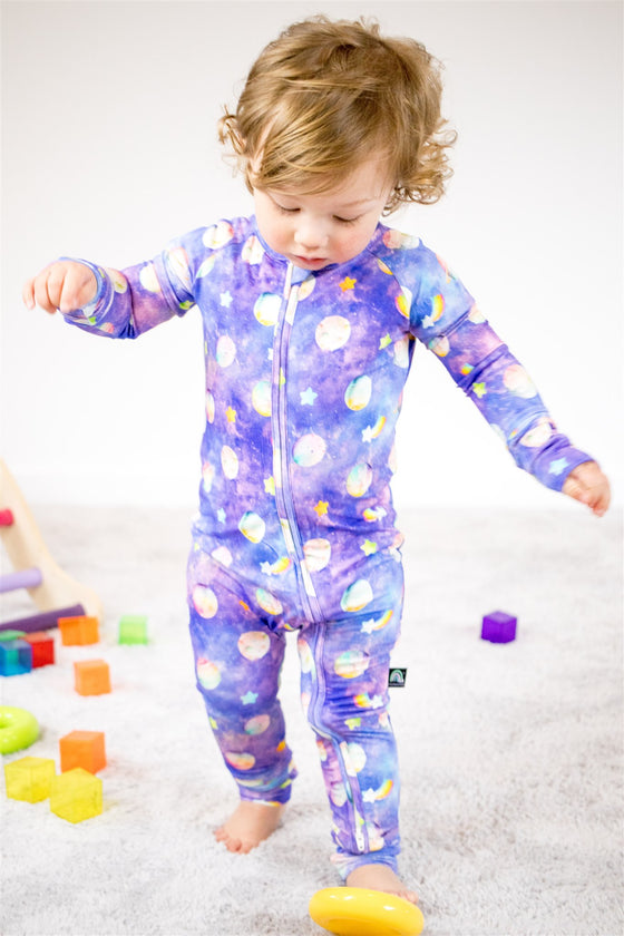 Cosmic Party - 2 Way Zip Long Sleeve Romper/Onesie