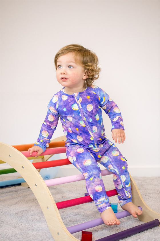 Cosmic Party - 2 Way Zip Long Sleeve Romper/Onesie